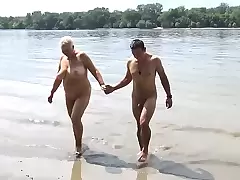 stepson fucks mom on public beach